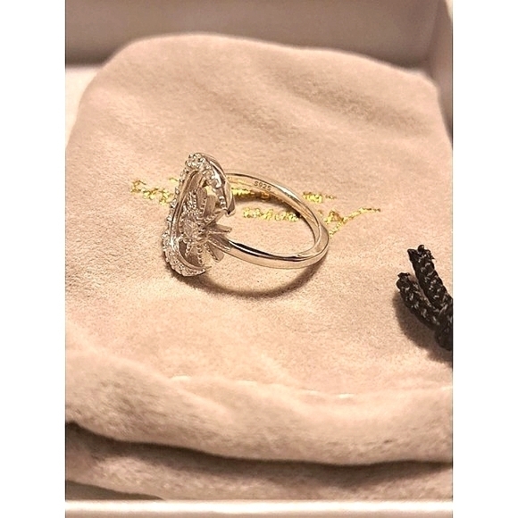 Mossiante 925 Sterling Silver Women Ring size 6 Star Moon Symbol Ring - Picture 5 of 6